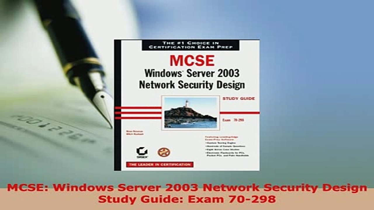 PDF  MCSE Windows Server 2003 Network Security Design Study Guide Exam 70298 Read Full Ebook