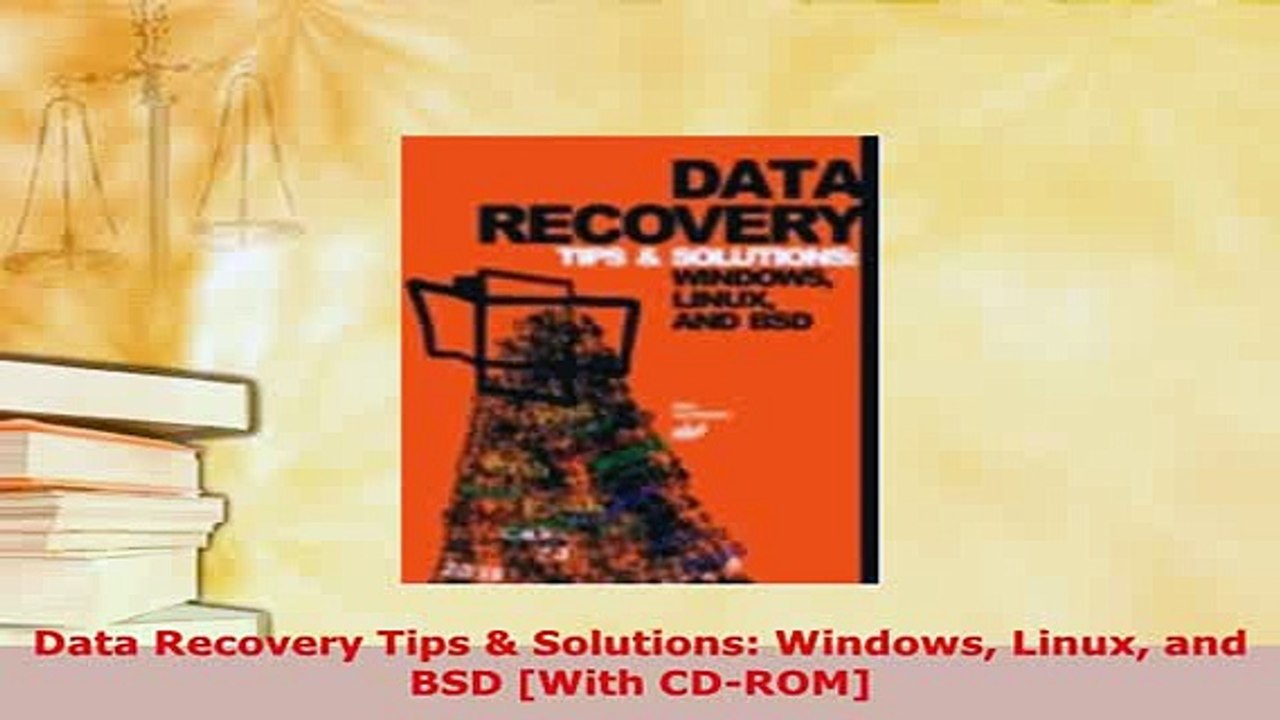 PDF  Data Recovery Tips  Solutions Windows Linux and BSD With CDROM Download Online