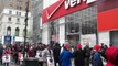 Verizon Workers On Strike, about 50 workers on picket-line NYC-Video 2