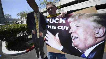 Partidarios y detractores de Trump se enfrentan en California