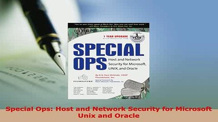 Download  Special Ops Host and Network Security for Microsoft Unix and Oracle  EBook