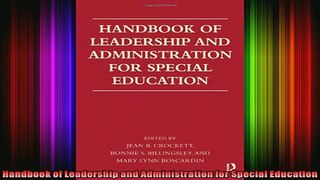 READ book  Handbook of Leadership and Administration for Special Education Full EBook