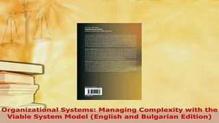 PDF  Organizational Systems Managing Complexity with the Viable System Model English and Download Online