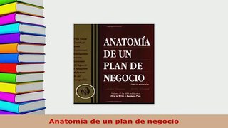 PDF  Anatomía de un plan de negocio PDF Online