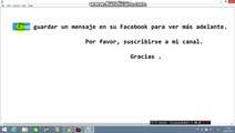 Cómo guardar un mensaje en su Facebook para ver más adelante