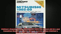 FAVORIT BOOK   Chiltons Repair Manual Mitsubishi 198589  Covers All US and Canadian Models of  FREE BOOOK ONLINE