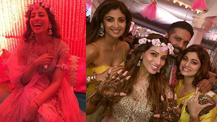 Bollywood At Bipasha Basu-Karan Singh Grover Mehendi Ceremony