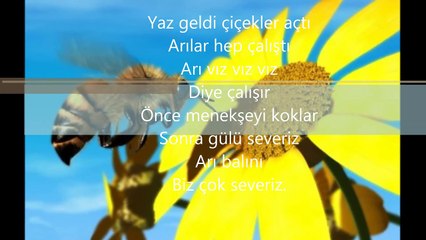 Yaz geldi çiçekler açtı,Arı vız vız vız Çocuk Şarkısı Dinle