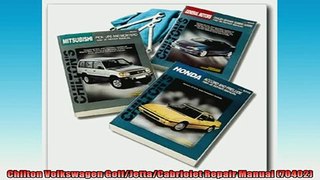 READ book  Chilton Volkswagen GolfJettaCabriolet Repair Manual 70402  FREE BOOOK ONLINE