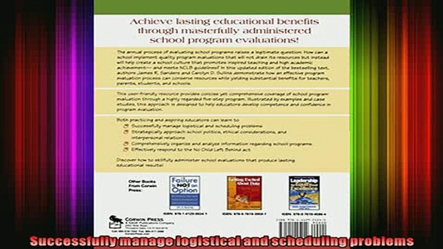 READ book Evaluating School Programs An Educators Guide Full EBook