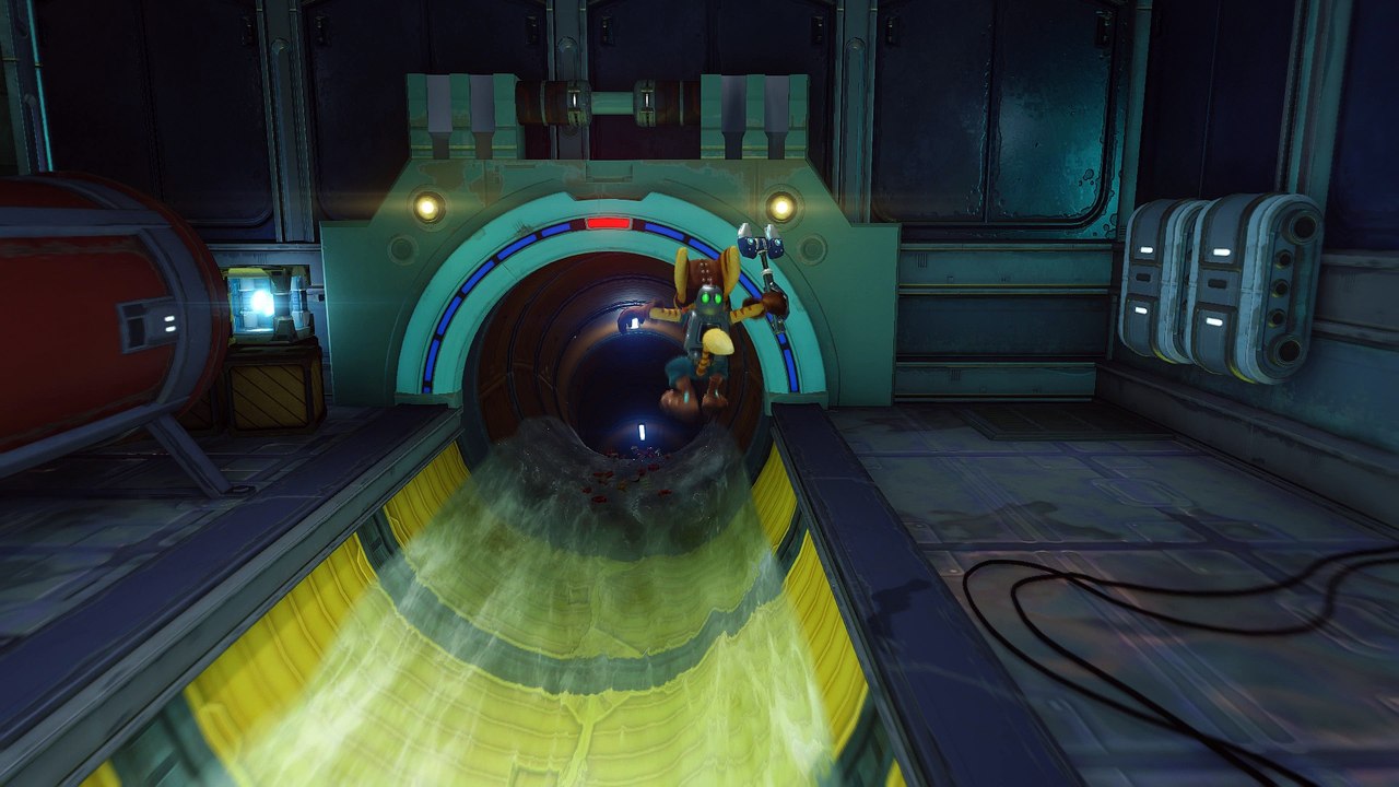Ratchet & Clank 2016 - Novalis Waterworks: Water Slide Through Cave Action Set-Piece Sequence