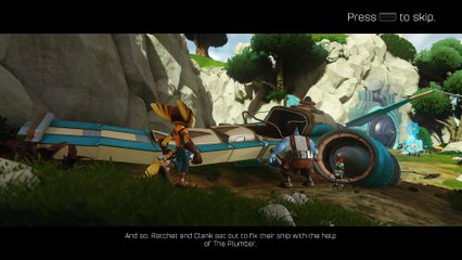Ratchet & Clank 2016 - Novalis: The Mechanic Fixes Ratchet's Ship & Qwark Prison Dialogue Cutscene