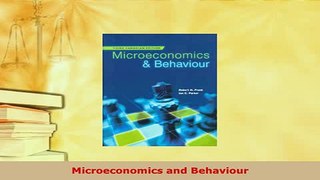 Download  Microeconomics and Behaviour Read Full Ebook