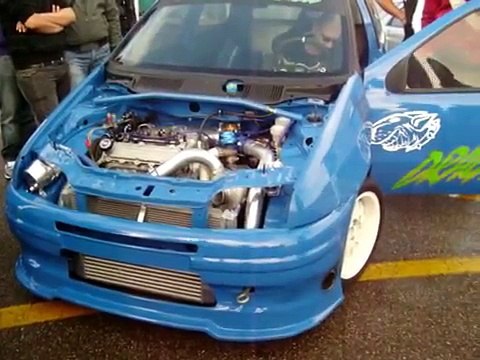 Fiat Punto GT Drag Team 8000rpm Engine Sound Drag Racing Marzaglia 19/09/2010