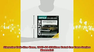 READ book  Chrysler FullSize Vans 196788 Chilton Total Car Care Series Manuals  FREE BOOOK ONLINE