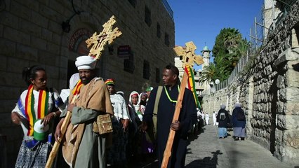 الاف المسيحيين احتشدوا في القدس للاحتفال بالفصح