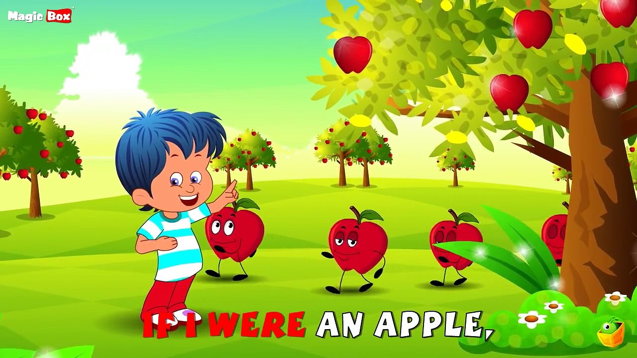 Karaoke: If I Were An Apple - Songs With Lyrics - Cartoon/Animated Rhymes For Kids
