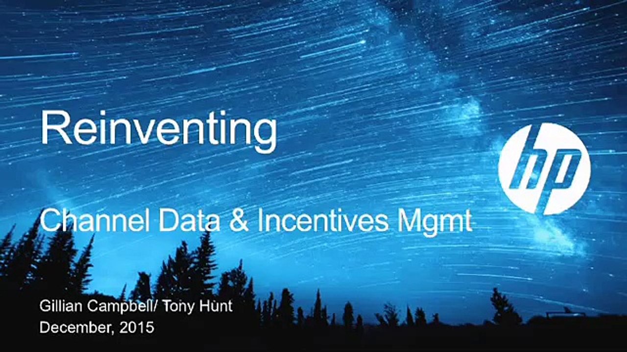HP Inc. Presentation – CDM and Incentives Management