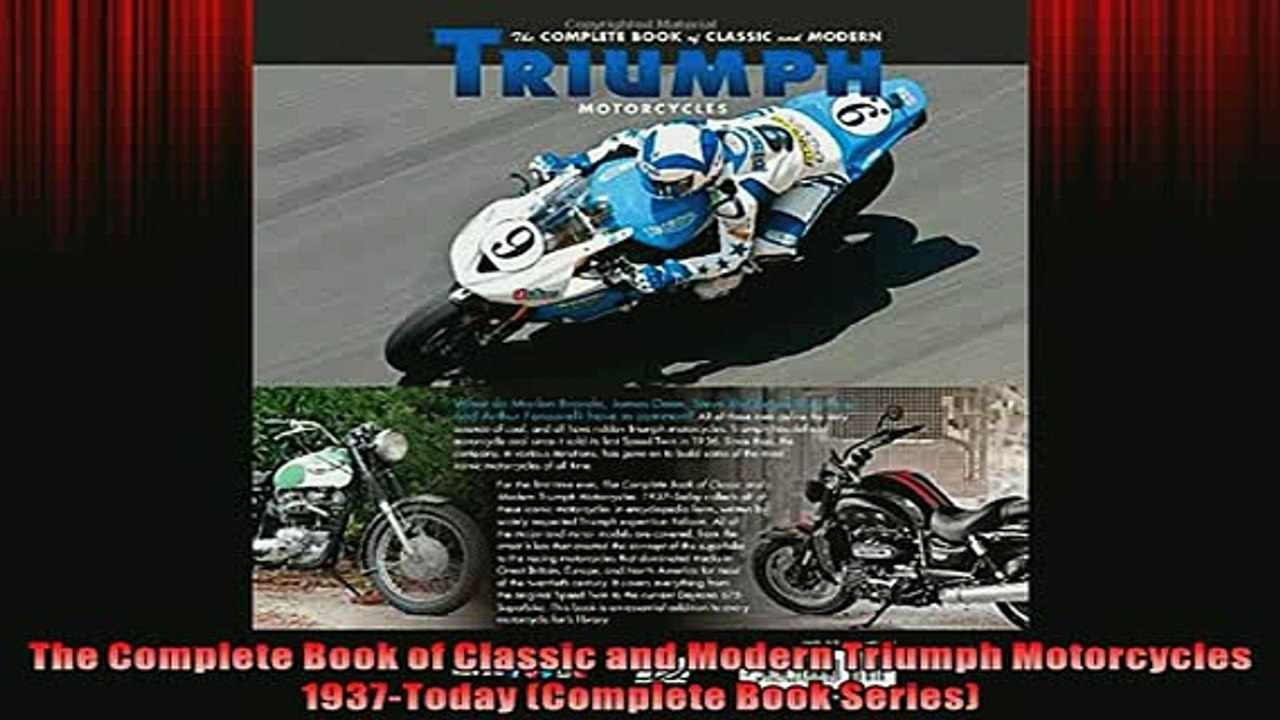FAVORIT BOOK   The Complete Book of Classic and Modern Triumph Motorcycles 1937Today Complete Book  BOOK ONLINE