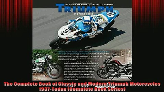 FAVORIT BOOK The Complete Book of Classic and Modern Triumph Motorcycles 1937Today Complete Book BOOK ONLINE