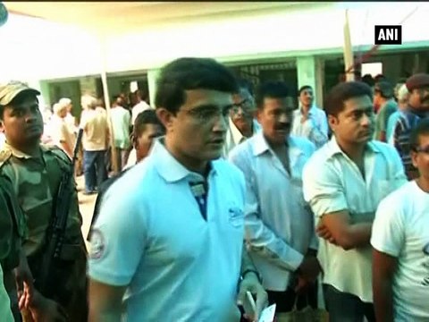 WB polls Sourav Ganguly, Chandra Bose cast their votes