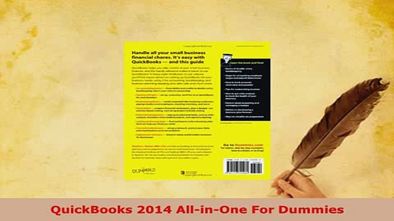 PDF  QuickBooks 2014 AllinOne For Dummies Free Books