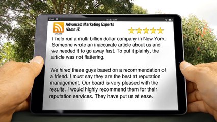 5 Star Customer Feedback for Advanced Marketing Experts Pensacola, FL