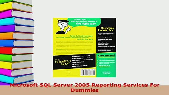 PDF Microsoft SQL Server 2005 Reporting Services For Dummies Read Online