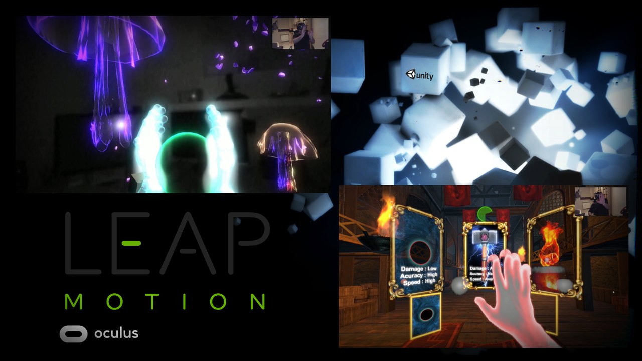 Leap Motion: Warlock VR + Rainbow Jelly AR - Oculus Rift