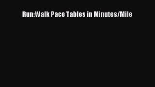 Download Run:Walk Pace Tables in Minutes/Mile Free Books
