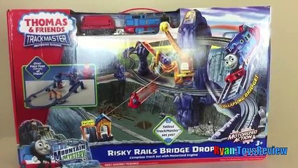 Thomas and Friends Toy Trains for kids TrackMaster Risky Rails Bridge Drop Ryan ToysReview