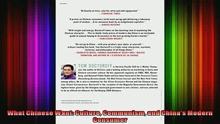 READ book  What Chinese Want Culture Communism and Chinas Modern Consumer Full EBook