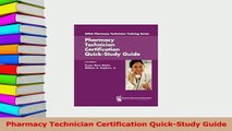 PDF  Pharmacy Technician Certification QuickStudy Guide Download Full Ebook