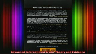 READ book  Advanced International Trade Theory and Evidence Online Free