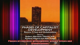 READ book  Phases of Capitalist Development Booms Crises and Globalizations Full Free