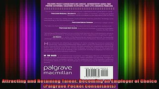 FREE EBOOK ONLINE  Attracting and Retaining Talent Becoming an Employer of Choice Palgrave Pocket Full EBook