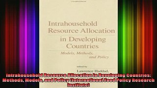 READ book  Intrahousehold Resource Allocation in Developing Countries Methods Models and Policy Online Free
