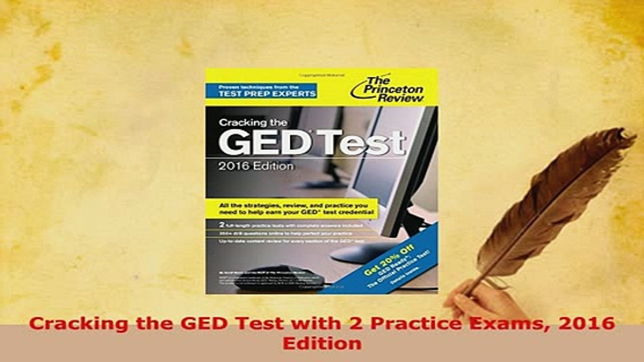 PDF  Cracking the GED Test with 2 Practice Exams 2016 Edition Read Online