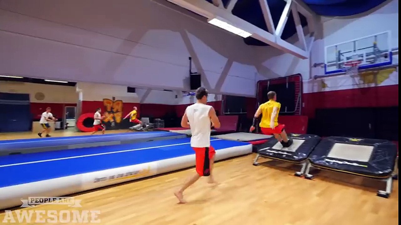 Extreme basketball dunks by the Dunking Devils!   People are Awesome