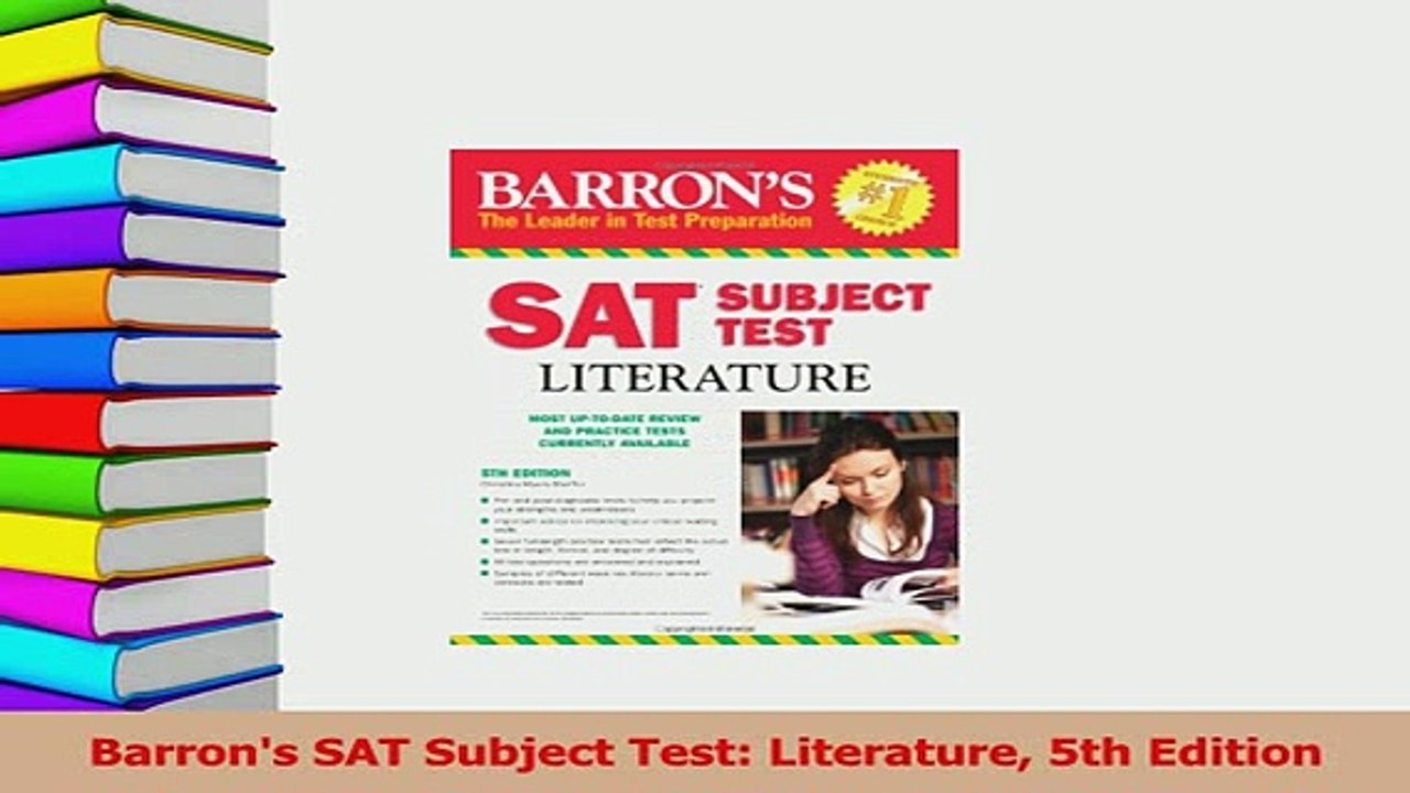 PDF  Barrons SAT Subject Test Literature 5th Edition Download Online