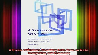 READ book  A Stream of Windows Unsettling Reflections on Trade Immigration and Democracy Free Online