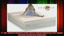 new release  4 5lb Sensus Memory Foam Visco Elastic Mattress Pad Topper Overlay California King
