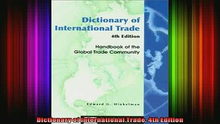 READ book  Dictionary of International Trade 4th Edition Full Free