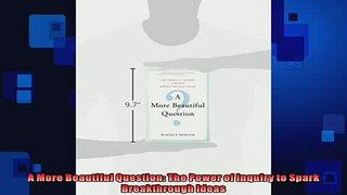 EBOOK ONLINE  A More Beautiful Question The Power of Inquiry to Spark Breakthrough Ideas  FREE BOOOK ONLINE