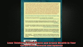 EBOOK ONLINE  Lean Thinking Banish Waste and Create Wealth in Your Corporation Revised and Updated  BOOK ONLINE