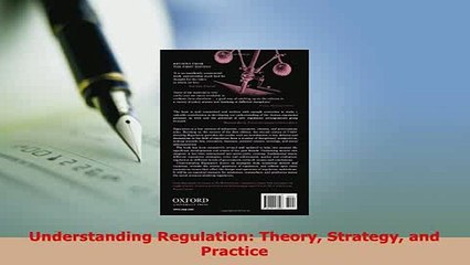 PDF  Understanding Regulation Theory Strategy and Practice Free Books