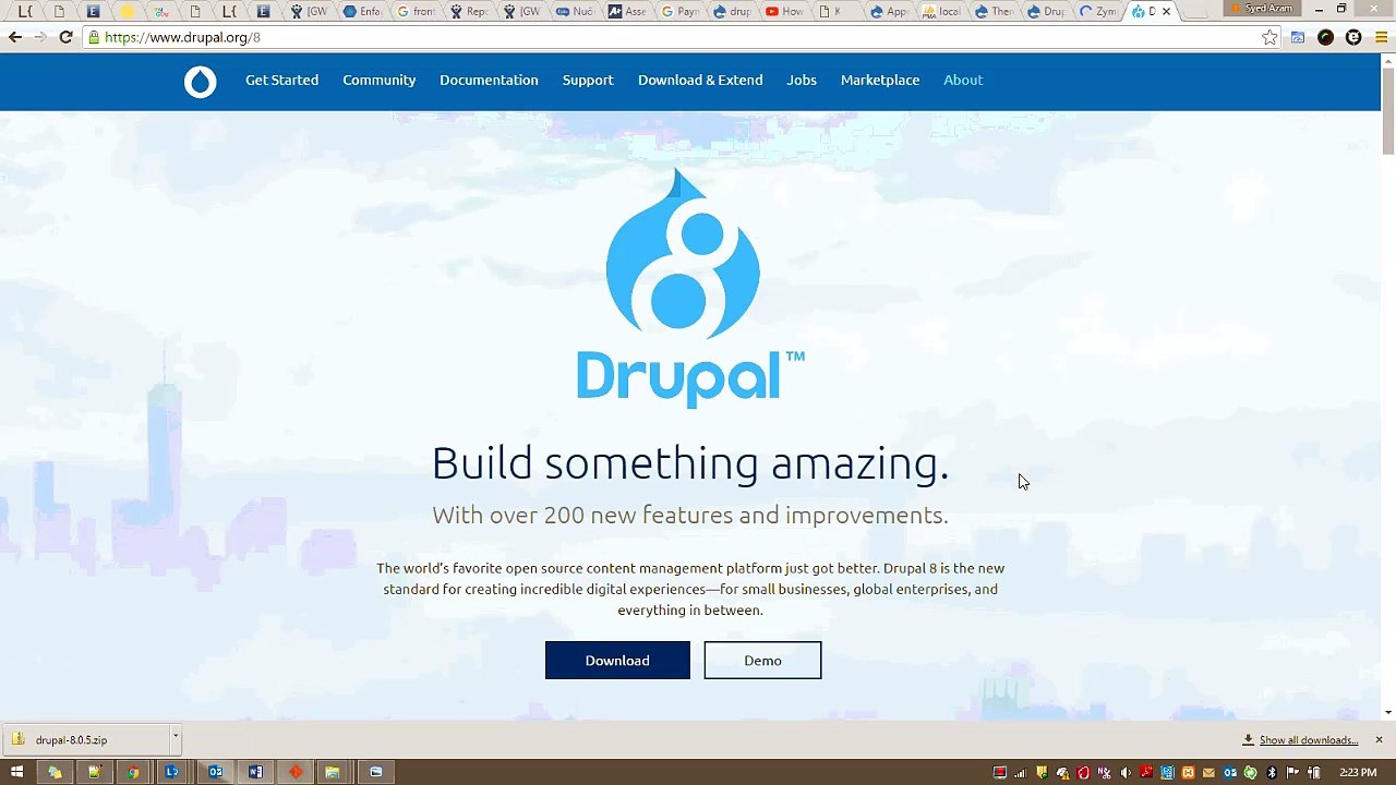 Drupal 8 Installation 01