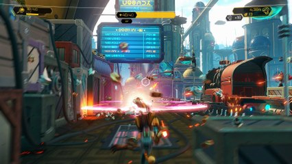 Ratchet & Clank 2016 - Kerwan: Train Action Set Piece Sequence, Blarg Troopers Combat Gameplay PS4