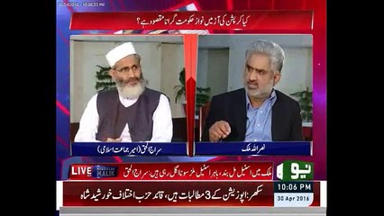 Only way for Govt that he finalize TRO's with Consultation of Apposition. Siraj ul Haq