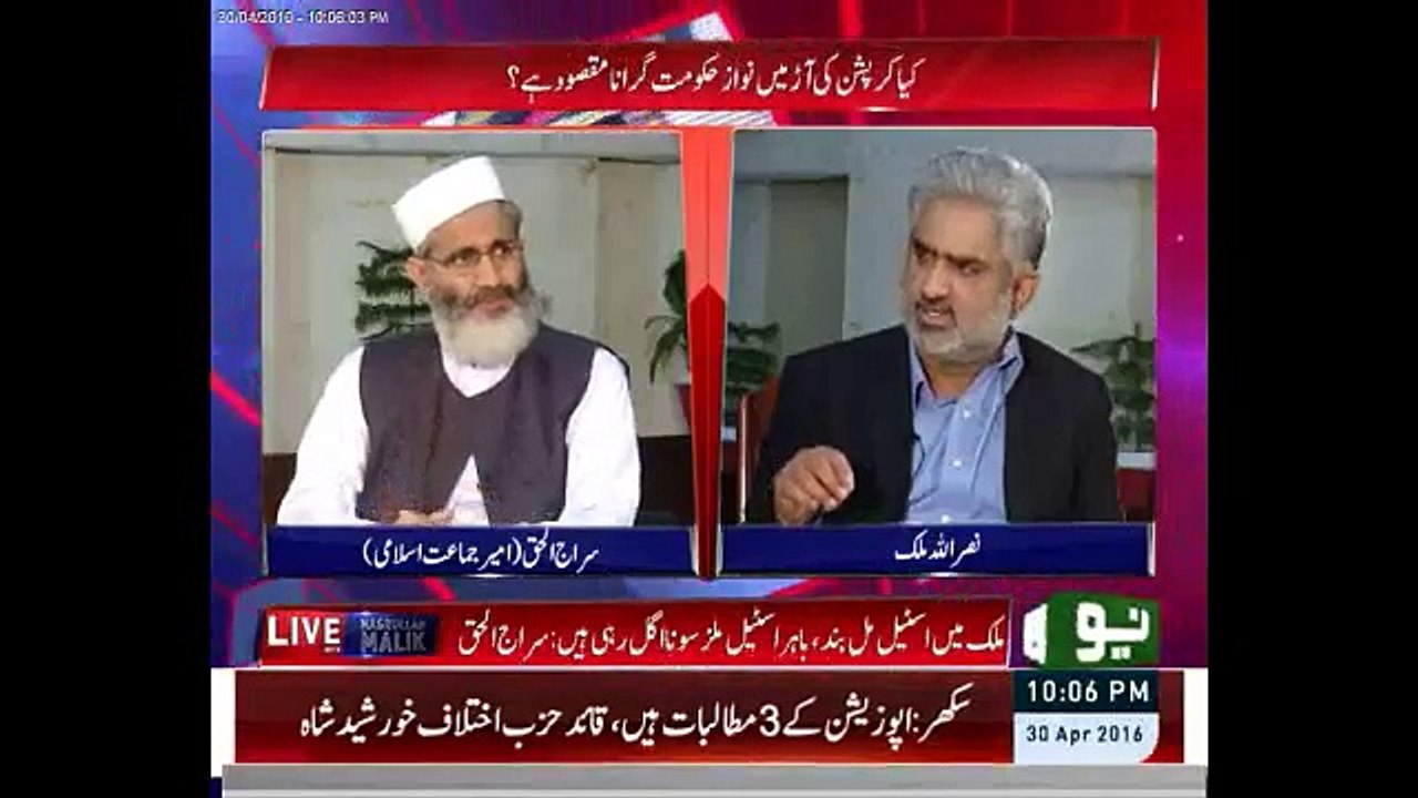 Only way for Govt that he finalize TRO's with Consultation of Apposition. Siraj ul Haq